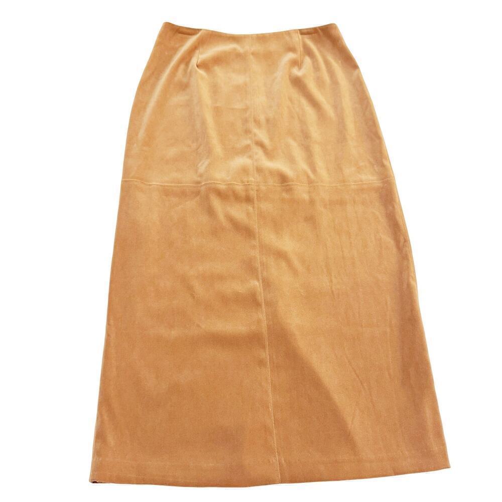 Bagatelle Brown/Tan Maxi Skirt Back Split Size 14
